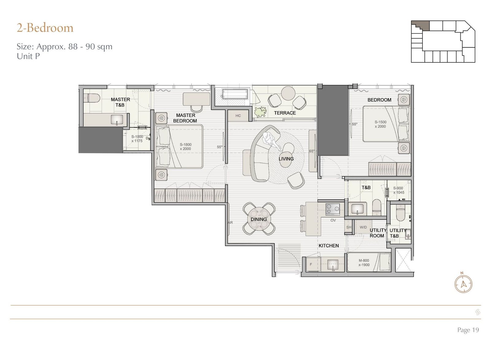 2BR Unit P 88-90 sqm 